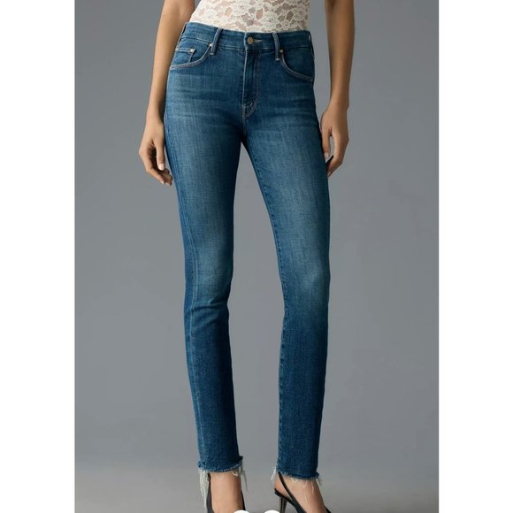 MOTHER The Looker Ankle Fray Jeans Sz 25R - Picture 1 of 10